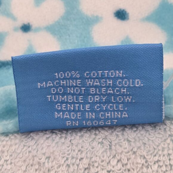 Truly Lou Oversize Beach Towel Sea Turtle Aqua Cotton Absorbent 36x72 Pool Spa - Picture 4 of 8